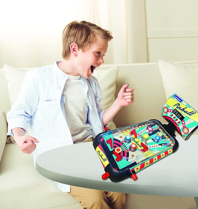 LEXiBOOK Table Electronic Pinball, Action and Reflex Game for Children and Family, LCD Screen, Light and Sound Effects, JG610