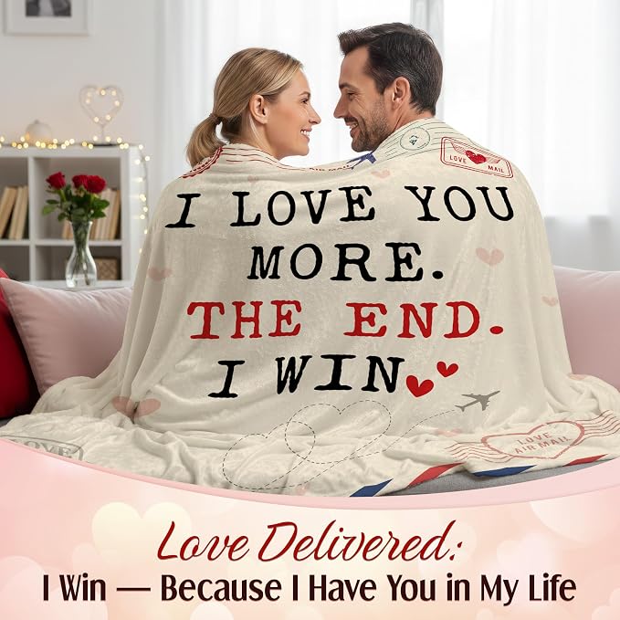WRAPIX Anniversary Wedding Gifts for Women Men - Throw Blanket 60x80 in | Birthday Couple Gifts for Wife Husband Girlfriend Boyfriend, Soft Fleece for Couch Bed, Machine Washable, Warm, Lightweight