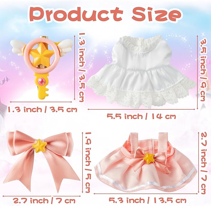 Clothes Fit for 17CM Doll, Fashion Doll Clothes Outfit Set Cute Theme Designer Toys Dress Accessories for Collector Fans Display (Charm Girl)