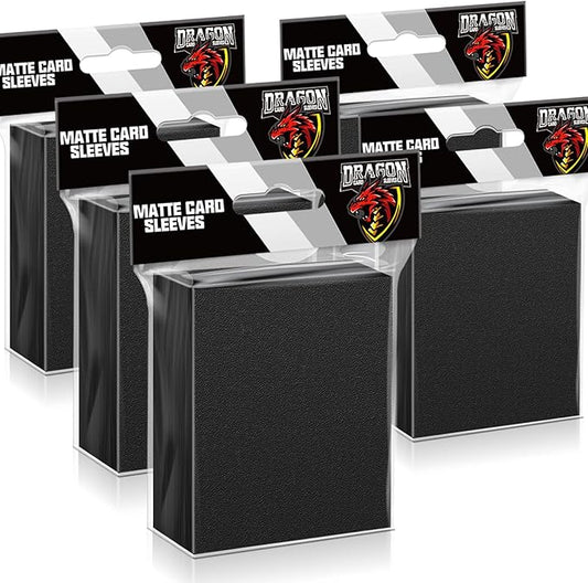 500 Pcs Black Card Sleeves Toploaders for Trading Card, Matte Card Sleeves Deck Card Protectors Compatible with Baseball Cards, Sports Cards, Game Card