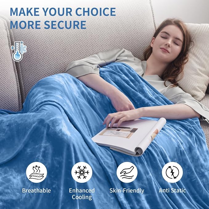 Guohaoi Cooling Blanket for Hot Sleepers and Night Sweats 50"x70" Twin Size | Arc-Chill Q-Max >0.5 Cool Fiber,100% Oeko-Tex Certified Lightweight Summer Blanket for Travel/Outdoor Ultra Cold Breathable