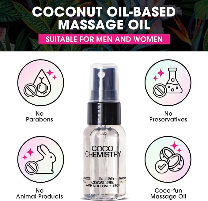 Cocolube Spray - 1oz Coconut Oil Hydrating Body and Massage Oil with SiliCLONE Technology, Lightweight, Non-Greasy Moisturizer for Skin and Hair, Silicone-Free, Travel Size, Ultimate and Comfort