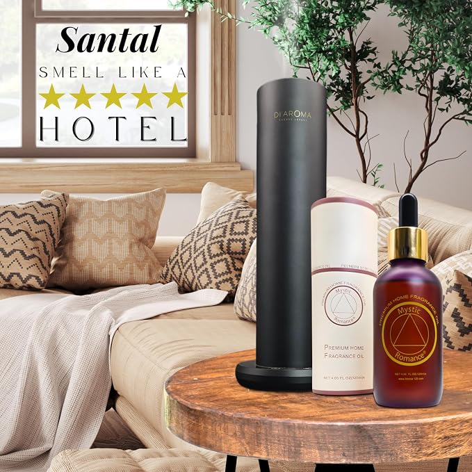 Mystic Romance Santal Premium Home Fragrance Oil - for Aroma Oil Diffusers and Burner Oil Lamps (120mL, Glass)