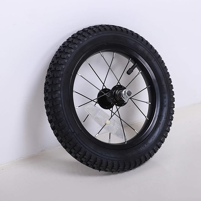 JOYSTAR 12 14 16 18 20 Inch Kids Bike Front Wheels Replacement Bicycle Wheels with 12-20 Inch Solid Air Rubber Tire & Inner Tube Don't Fit Huffy Bike Black & White