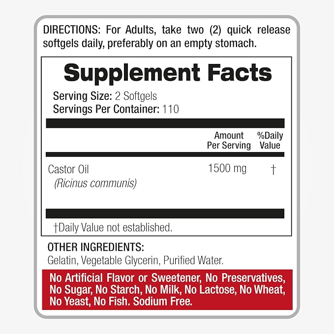 FITO MEDIC'S Lab | Castor Oil Pills |220 softgels | Castor Oil softgels | Concentrate Extract