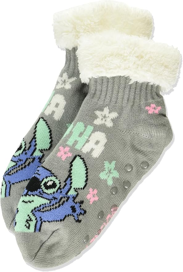 Disney Women's Lilo & Stitch Short Cozy Warmer Socks