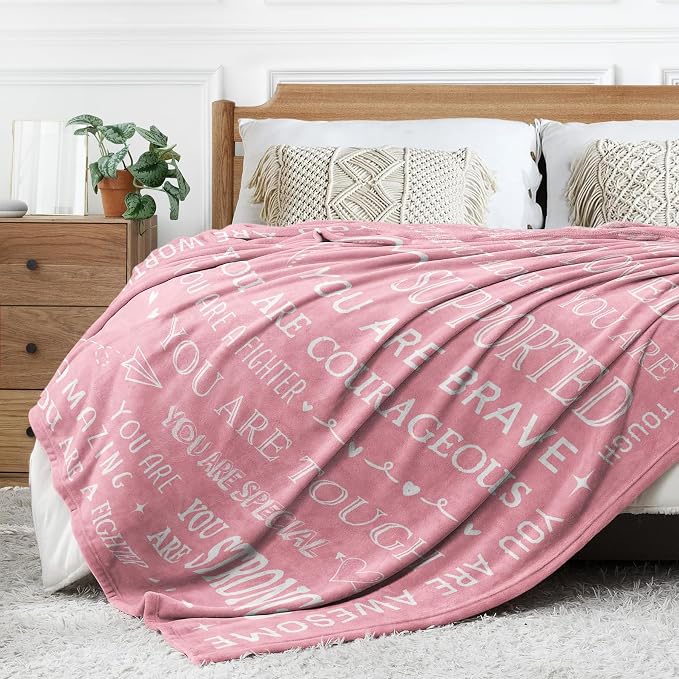 Get Well Soon Gifts for Women Men- Inspirational Gifts Blanket | Feel Better After Surgery Gifts for Sick, Thinking of You Present for Friend Sister, Sympathy Gift for Him Her, 80'' x 60''