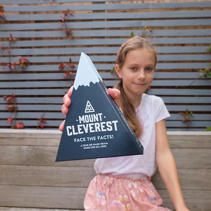 Mount Cleverest - Original Edition | True or False Trivia Game | Fun Adults & Kids Family Card Game | Party Games for Birthday | Travel Games | Gift for Boys and Girls | Stocking Stuffer