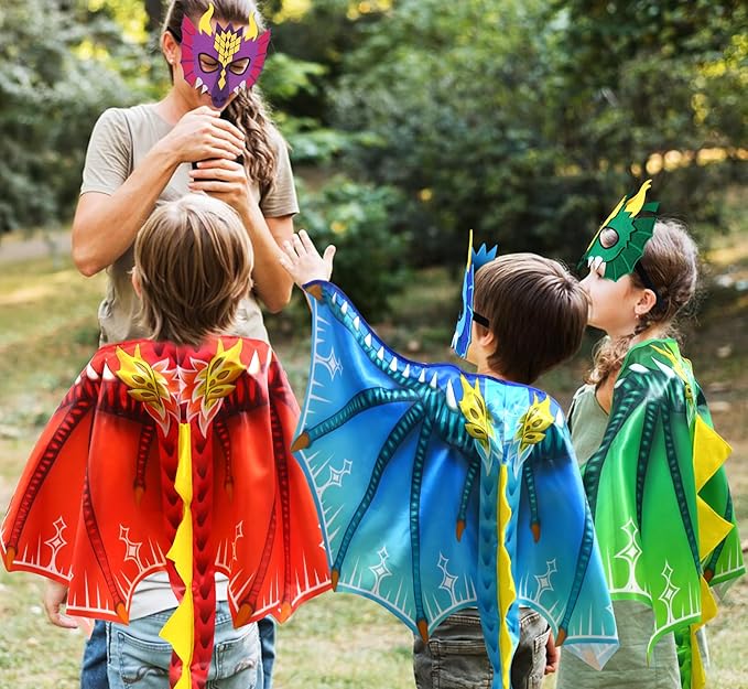 D.Q.Z Toddlers Dragon-Wings Costume for Kids Dinosaur Toys Gifts for 4 Years old Boys Girls Birthday Dress Up Party