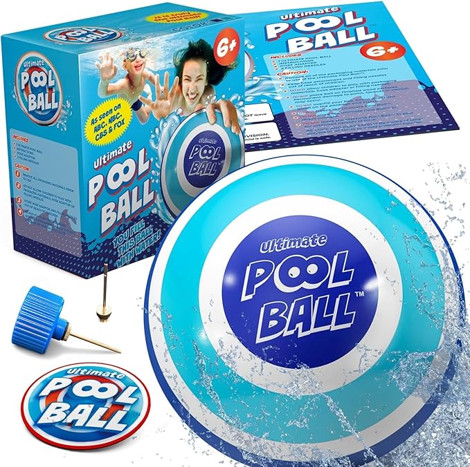 The Ultimate Pool Ball - Fill It with Water to Play Underwater Games - Best Outdoor Toys for Kids Ages 8-12 - Fun Easter Basket Stuffers for Boys & Ideas for 6, 7, 9, 10 & 11 Year Old Girls & Teens