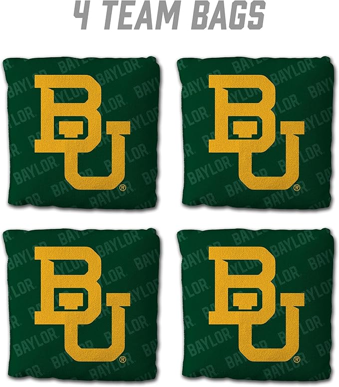 YouTheFan Officially-Licensed NCAA Set of 4 Cornhole Bags - All Weather Regulation 6” x 6” Size - 16oz Weight - Designed in USA