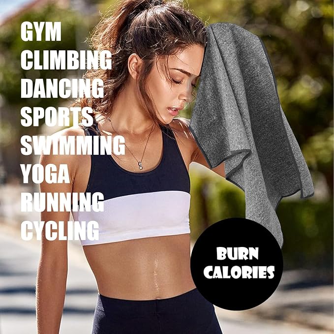 Microfiber Quick Dry Gym Towel, Silver ION Odor-Free Absorbent Fiber, Fast Drying, Men & Women Workout Gear for Body Sweat, Working Out, Towels (Dark Grey, 5Pack - 16 * 27Inch)