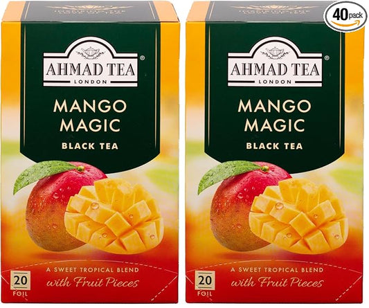 Ahmad Teas - Mango Black Tea 1.4oz - 20 Tea Bags (Pack of 2)