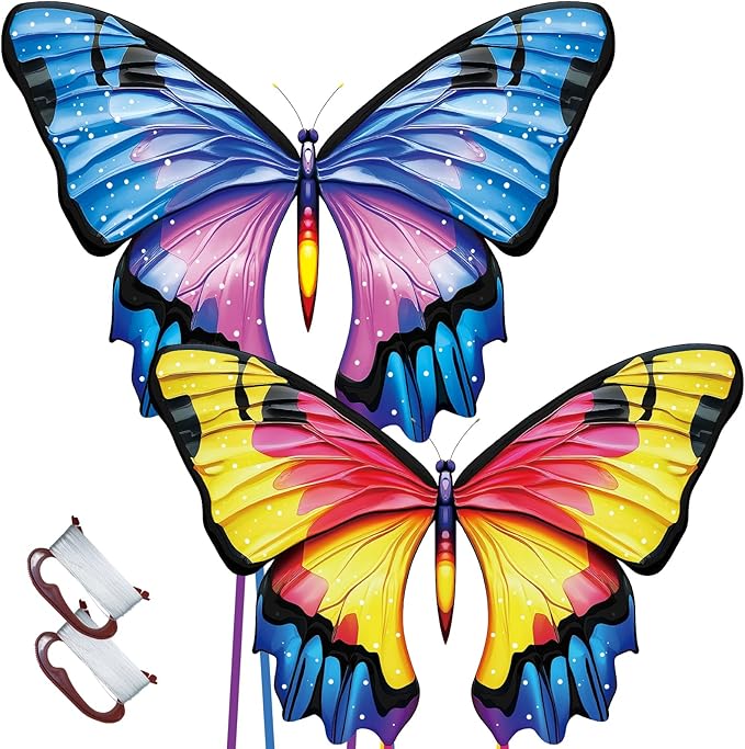 TOY Life 48.4'' Giant Girls Kites Easy to Fly for Kids Adults with 328.1 FT String, Beach Kite Outdoor Game Outside Toys Activity, Toys for Girls, Gift for Girls Ages 4-8