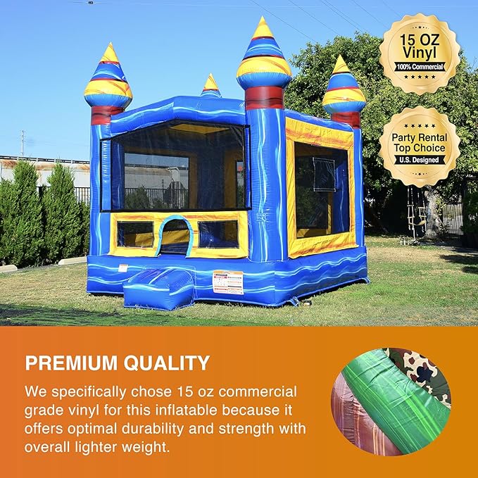 JumpOrange Melting Artic Commercial Grade Bounce House 13x13 for Kids and Adults (with Blower), Basketball Hoop, Outdoor Indoor, Bouncer Jumper, Birthday Party, Rental Grade, Big Inflatable