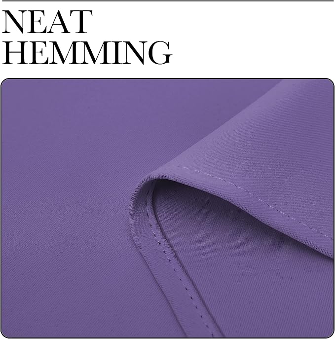 NICETOWN Patio Glass Door Blackout Curtains - Privacy Panel Drapes for Dining Room, Guest Room & Bedroom (Lilac Purple, 42" Wide x 95" Long, 1 Pair)