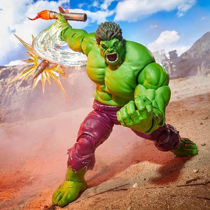 Marvel Legends Maximum Series Hulk, Deluxe Hulk Comics Collectible 6-Inch Scale Action Figure with Incredible Articulation and Smashing Accessories