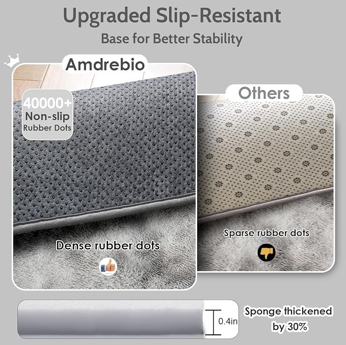 Amdrebio Tie-Dyed Light Grey Fluffy Large Rug 6x9 for Living Room Bedroom | Plush Shaggy Furry Fuzzy Shag Kids Carpet, Nursery Classroom Playroom Men Cave Apartment Home Decor, Cool Farmhouse Aesthetic
