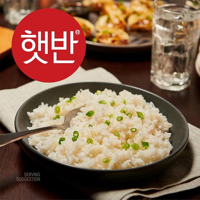 CJ Rice Cooked White Hetbahn, Gluten-Free & Vegan, Instant & Microwaveable, 7.4 Oz, 12 Count