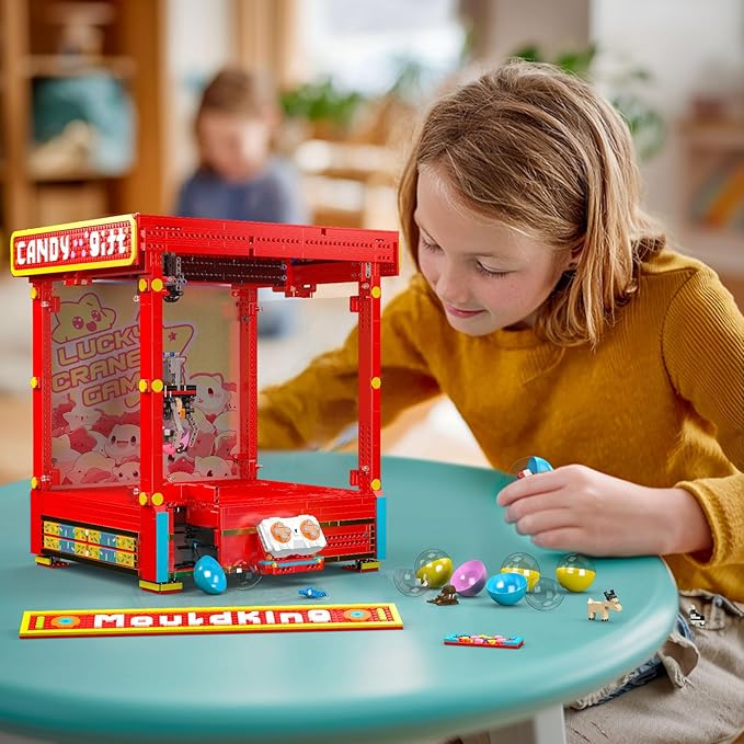 Mould King Claw Machine for Kids, Claw Machine Toys Building Set, Vending Machine with Building Toy Balls, 2922 PCS Birthday Gifts for Girls Age 8-12