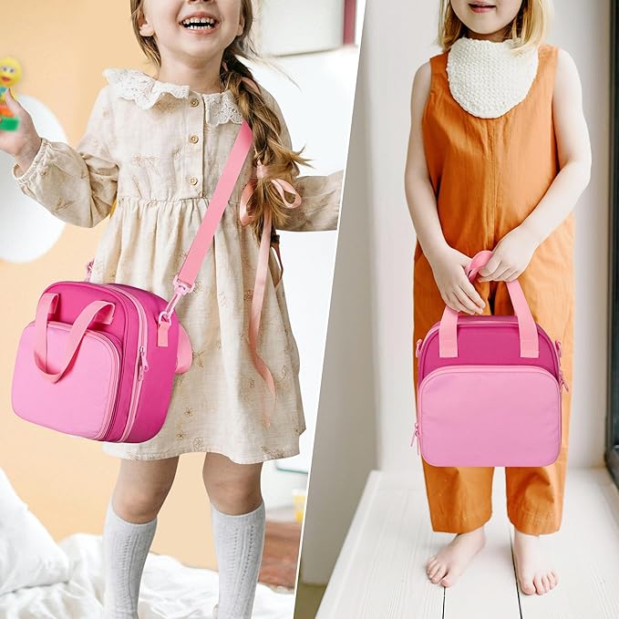 LoDrid Carrying Case Compatible with Little Tikes Story Dream Machine Starter Set, Multiple Pockets for Books and Accessories, Pink, Bag Only (Patent Design)