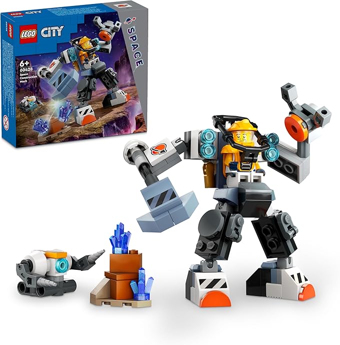 LEGO City Space Mech, Robot Construction Kit for Children from 6 Years, Set with Action Figure Toy and Pilot Figure, Gift for Boys and Girls 60428