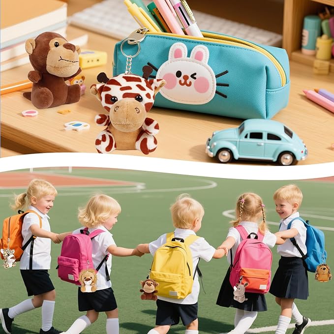 Small Stuffed Animals Bulk, 12 Pack Cute Plushies, 4.5 Inch Mini Plush Toys, Treasure Box Toys for Classroom, Party Favors for Kids, Plush Keychain, Claw Machine Prizes, Stocking Stuffers for Kids