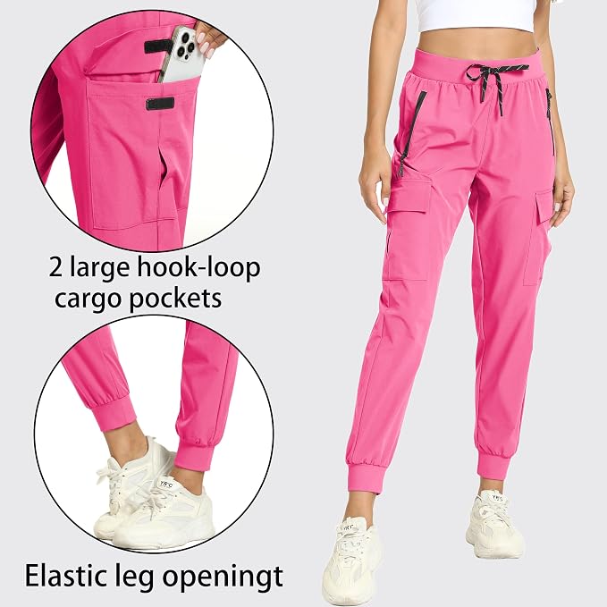 Women's Joggers Cargo Pants Lightweight Quick Dry Hiking Running Pants for Athletic Casual & Outdoor