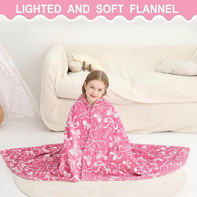 Softan Kids Throw Blanket for Girls & Boys, Warm Soft Toddler Flannel Blankets for Sofa Couch Bed， Cozy Fuzzy Plush Flannel Kids Throw Blanket for Daycare & School - Row 50x60 inches