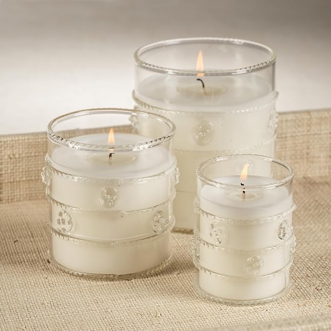 Zodax Grand Casablanca Glass Jar Scented Candle for Home Decor - Single-Wick Candle Ideal for Kitchen and Bathroom - Makes a Great Gift for Women and Men - Lily of The Valley - 12 Oz.
