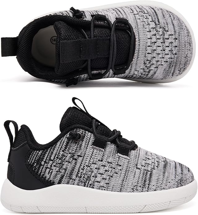 MORENDL Wide Toddler Shoes Baby Walking Shoes Girls Boys Zero Drop Minimalist Sneakers Slip On Tennis Shoe Breathable Naturally Flexible