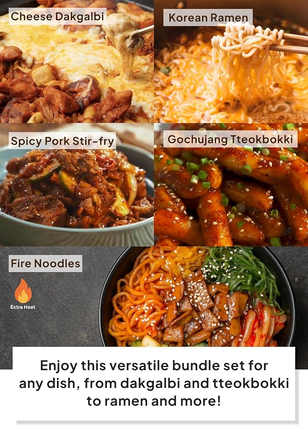 Korean Food Korean Red Chili Powder Bundle, Fine & Coarse, Vegan, 2 x 100g