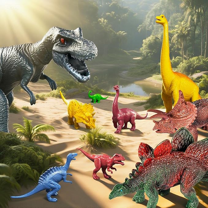 22 in 1 Toddler T-rex Dinosaur Truck Toy Set for Kids Boys 3-5 5-7, Tyrannosaurus Carrier Transport Truck with 18 Jurassic Dino Figures, Birthday Toy for Boys Girls 3 4 5 6 7 Years Old