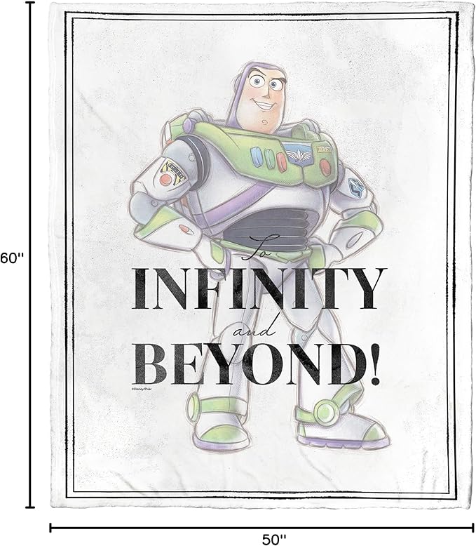 Northwest Disney 100 Silk Touch Throw Blanket, 50" x 60", to Infinity and Beyond
