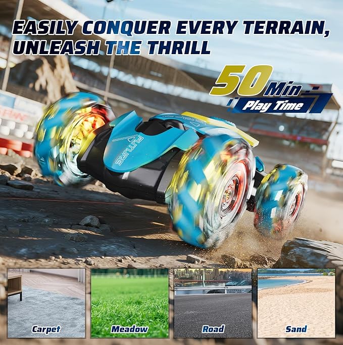 4DRC Gesture Sensing RC Stunt Car-Toys for Boys Girls for Ages 5-8-12,4WD Hand Controlled Remote Control Twist Car 360° Spins All Terrains Kids Toys, for Kids Age 6 7 9 10 11 12 Years Old