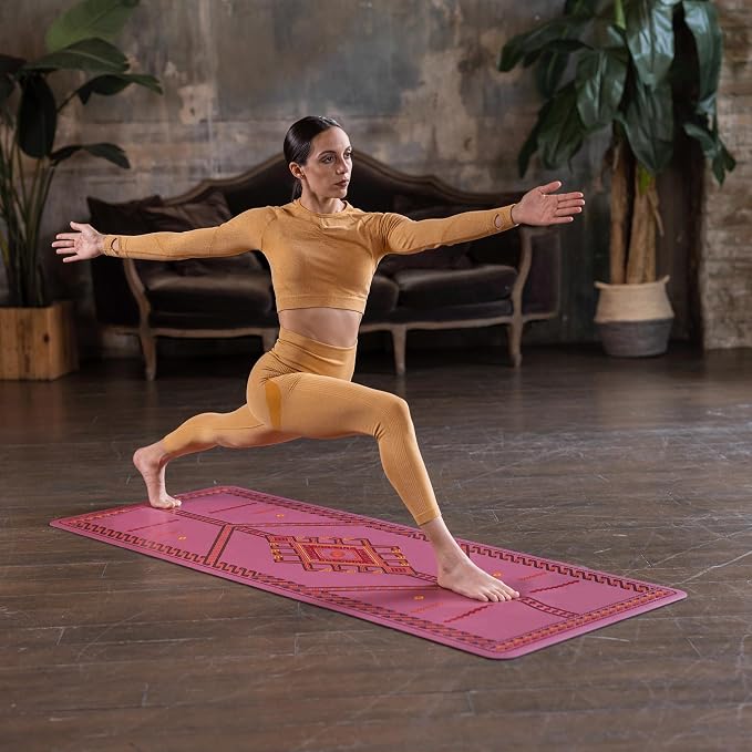 Liforme Printed Yoga Mat Collection - Free Yoga Bag Included - Patented Alignment System, Warrior-like Grip, Non-Slip, Eco-friendly, Sweat-resistant, Long, Wide and Thick for Comfort