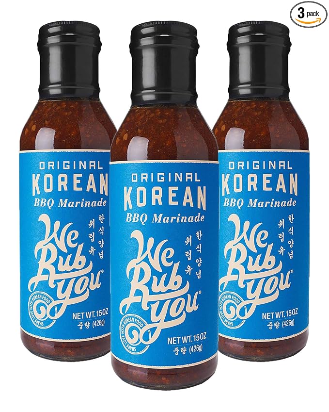 Bulgogi Sauce Kalbi Marinade Original Korean BBQ We Rub You 15 oz (Pack of 3)