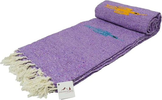 Open Road Goods Mexican Thunderbird Yoga Blanket, Handwoven Throw for Yoga, Meditation, and Home Décor – Versatile Blanket for Beach, Picnic, Camping, or Outdoor Use