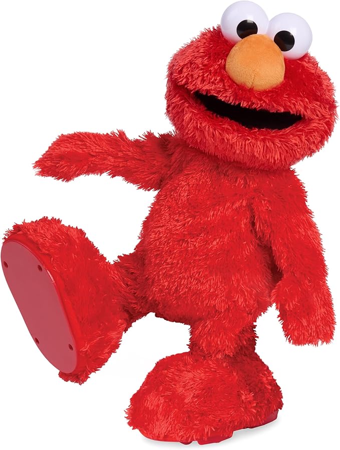 Just Play Sesame Street Hokey Pokey Elmo 14” Interactive Plush Toy, Sings, Dances & Plays Music, Bilingual Stuffed Animal for Pretend Play, Soft & Huggable, Ages 18 Months and Up