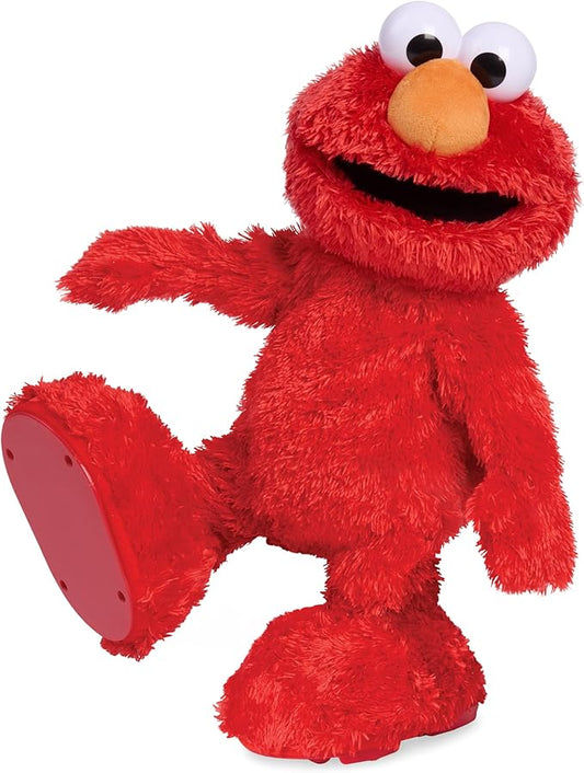 Just Play Sesame Street Hokey Pokey Elmo 14” Interactive Plush Toy, Sings, Dances & Plays Music, Bilingual Stuffed Animal for Pretend Play, Soft & Huggable, Ages 18 Months and Up