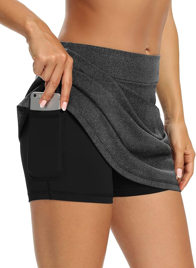LouKeith Tennis Skirts for Women Golf Athletic Activewear Skorts Mini Summer Workout Running Shorts with Pockets