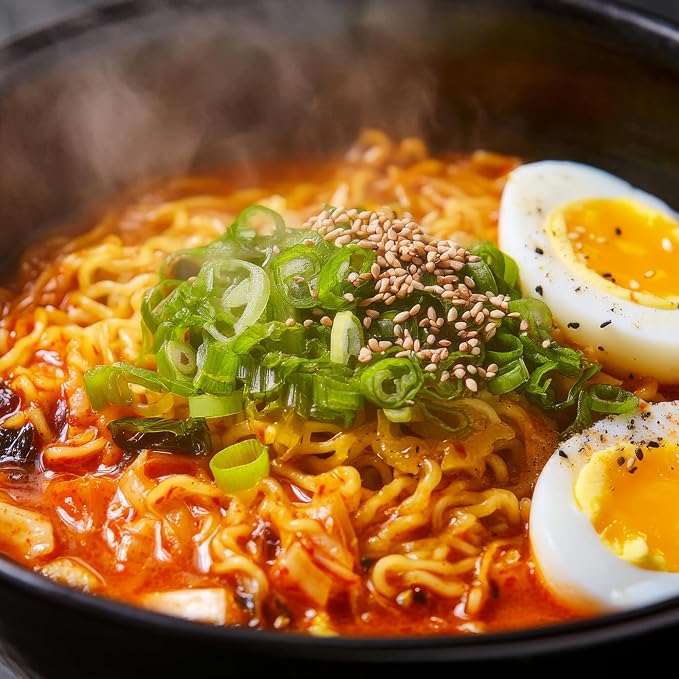 Premium X-LARGE Cup Noodles Real Kimchi Ramen [ORIGINAL KIMCHI | 4.9 oz | 6 CUPS per Pack] – Healthy, Bold & Tangy | Korean Spicy Noodle Soup | non-GMO ingredients | No Trans Fat | Easy to Cook Meal or Snack - O’food