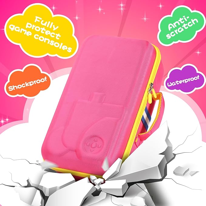 Hard Carrying Case Fits for Little Tikes Story Dream Machine Books Starter Set, Large Protective Travel Container Case for Storytime Audio Play Real for Littles Character Collection, Pink (Box Only)