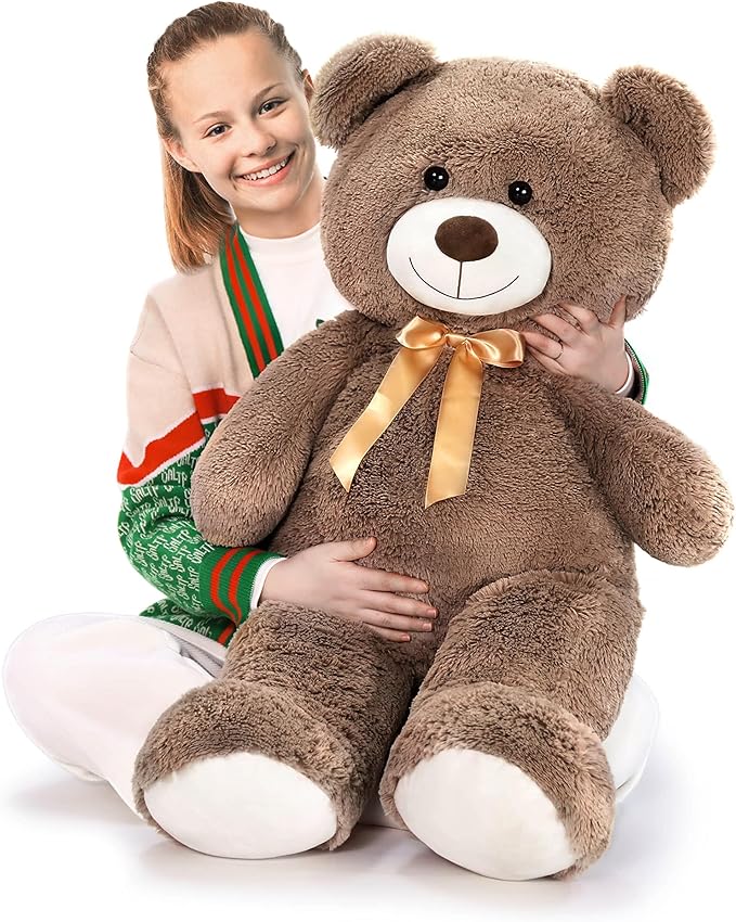 Tezituor Big Teddy Bear,40'' Giant Stuffed Animal Plush Toys,Life Size Teddy Bear Plushie Gifts for Adult & Children Kids Boys Girls or Kids,Soft Bear for Valentines Day Chrismas Birthday Baby Shower