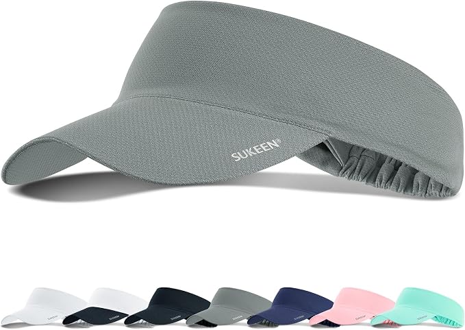 Sukeen Cooling Stretchy Sun Visor for Women Men UV Protection Cooling Hat | Lightweight quick-dry free size vizor with instant cooling, sports visor hat for golf, tennis, cycling, running, pickleball