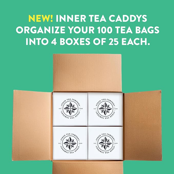 Stash Tea Wild Raspberry Hibiscus Herbal Tea, Box of 100 Tea Bags (Packaging May Vary)