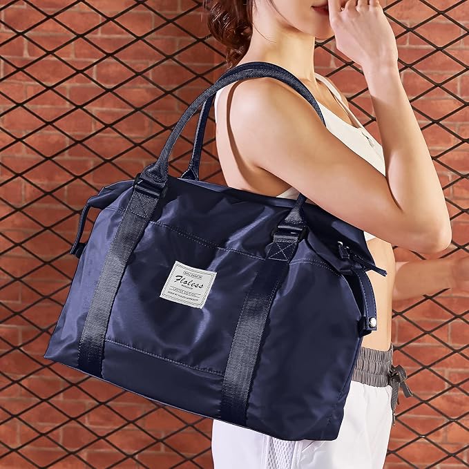 Travel Duffel Bag, Carry On Overnight Weekender Bags for Women | Travel Bag with Wet Pocket & Trolley Sleeve, For Spirit Airlines 18x14x8 Personal Item Bag