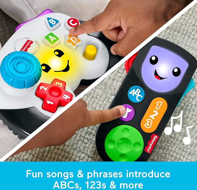 Fisher-Price Baby & Toddler Toys Laugh & Learn Play & Stream Tech Set, Pretend Video Game & Remote Control for Infants Ages 6+ Months