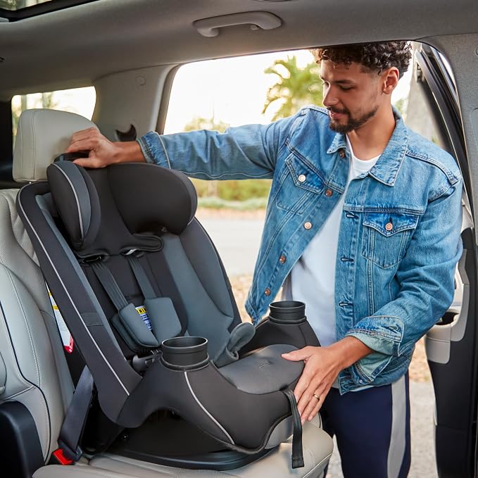 Safety 1st Grow and Go All-in-One Convertible Car Seat, Rear Facing, 5-40 lbs, Forward Facing (30–65 lbs), High Back Booster Seat 40-100 pounds, Vineyard Girl