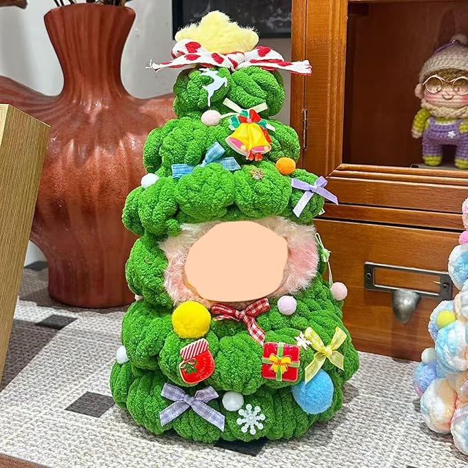 Designer Clothes for Dolls Accessories15cm /17cm Doll Clothing Set Replacement Pink Outfit 5Pcs Set (Green Christmas Tree Style)
